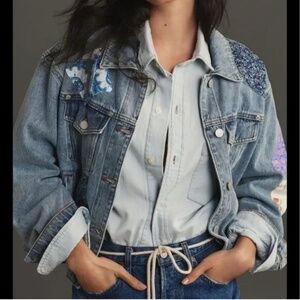 Anthropologie x Dear John Patchwork Denim Trucker Jacket | NWT